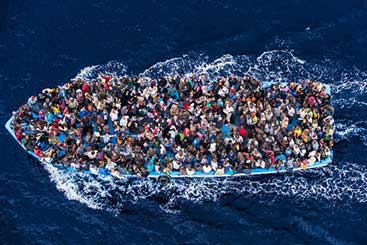 Refugee boat